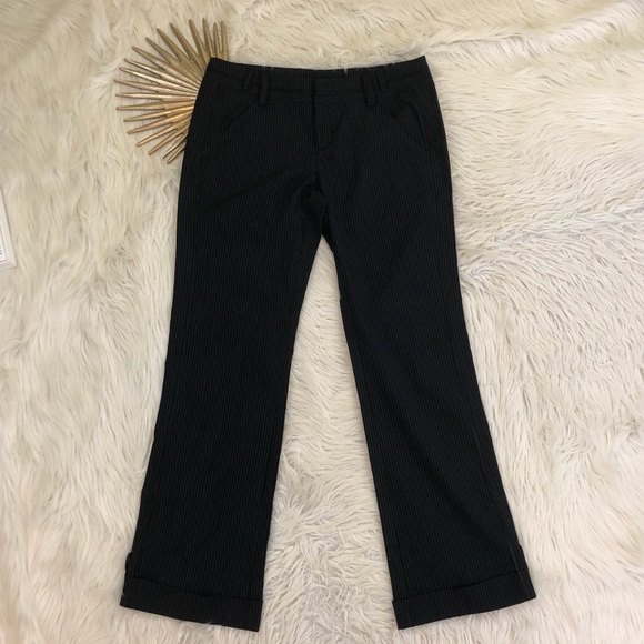 Dkny Pants - DKNY Juniors Black Bootcut Pinstriped Dress Pants